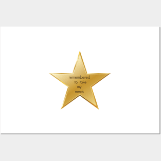 Funny Adult Gold Star Sticker Posters and Art